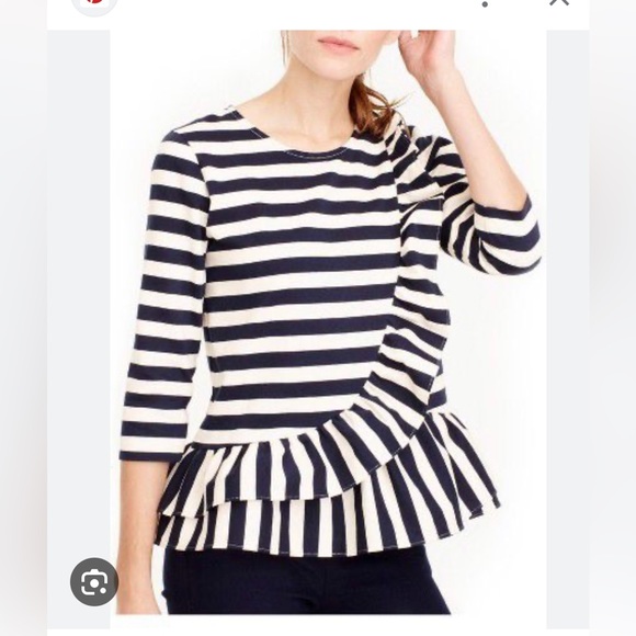 JCREW ruffle hem peplum top NWOT - Picture 4 of 7